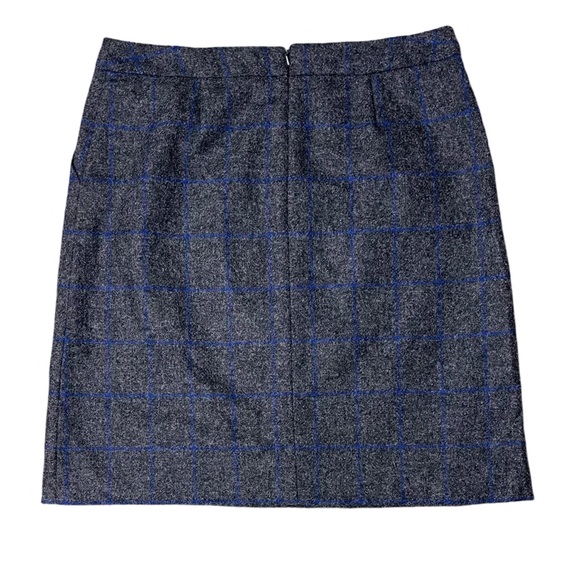 Boden British Tweed Skirt Window Pane Gray Knee length Quiet Luxury Capsule - Picture 5 of 10